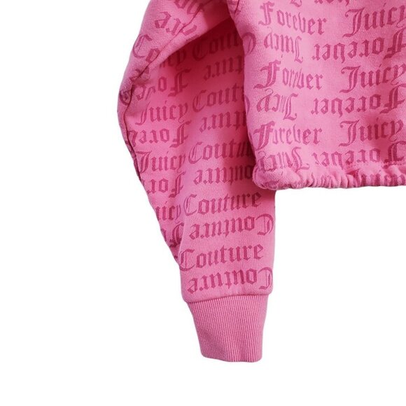 Juicy Couture x Forever 21 Crop Sweater‎ Small Pink Fleece Pullover Barbiecore - Picture 4 of 9